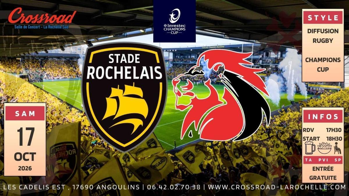 La Rochelle – Lions en Champions Cup sur écran géant au Crossroad La Rochelle – Lions en Champions Cup sur écran géant au Crossroad