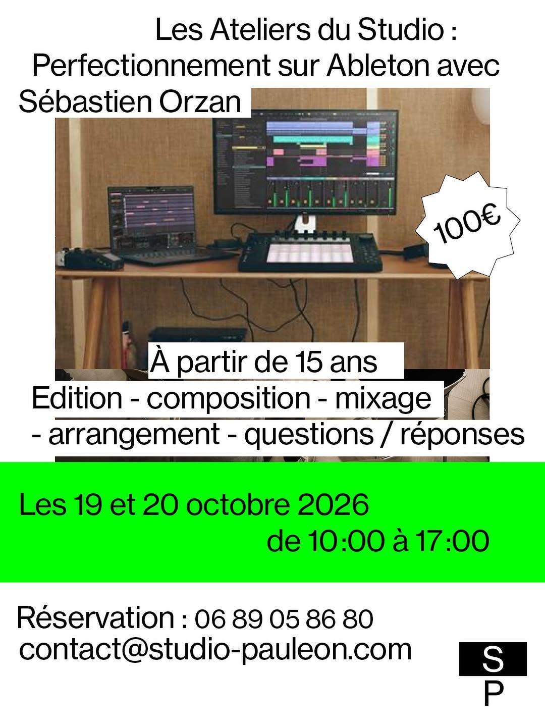 ⭐ Beatmaking sur Ableton avec Sébastien Orzan au Studio Pauleon ⭐ Beatmaking sur Ableton avec Sébastien Orzan au Studio Pauleon