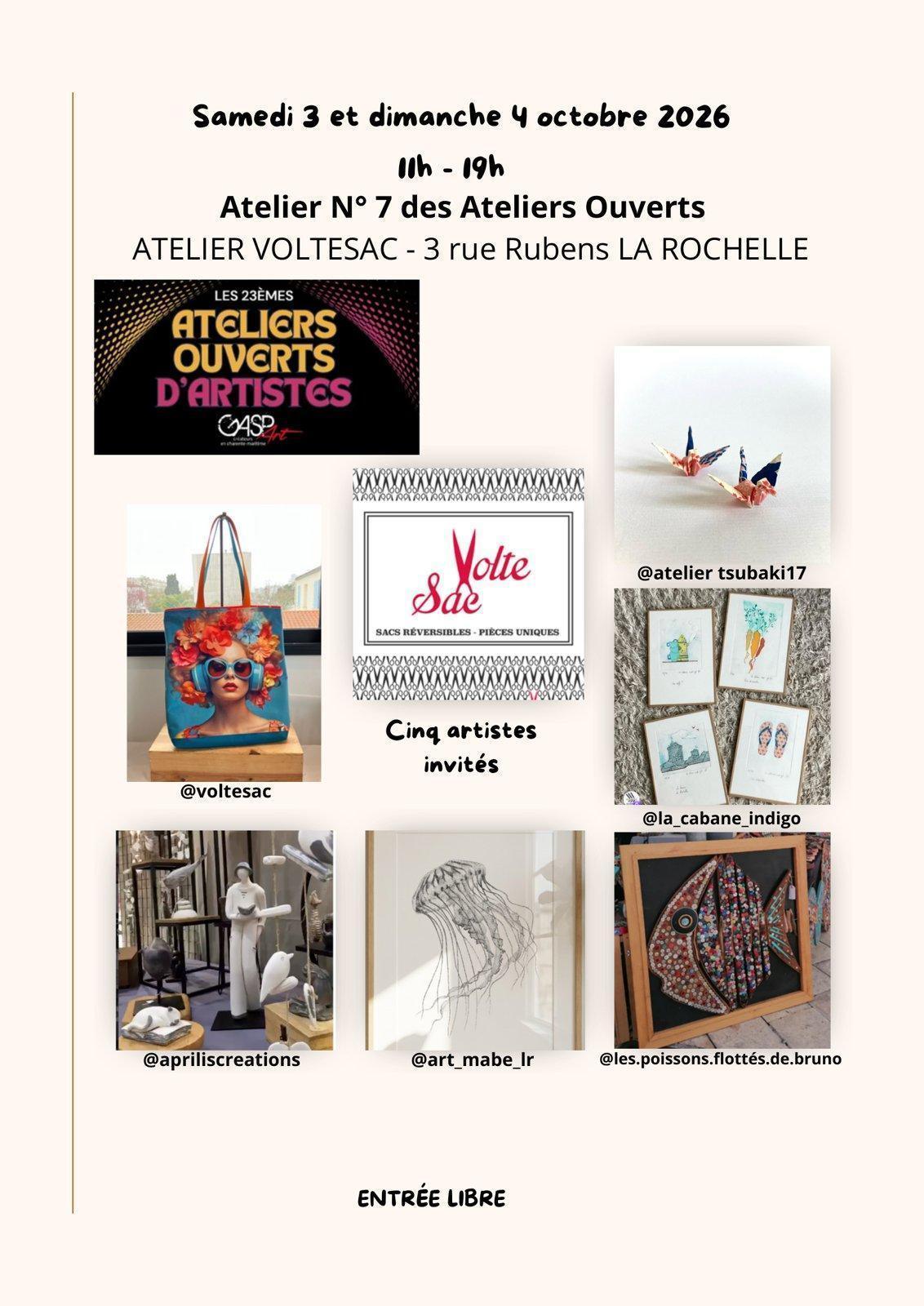 Ateliers Ouverts à l'Atelier Voltesac Ateliers Ouverts à l'Atelier Voltesac