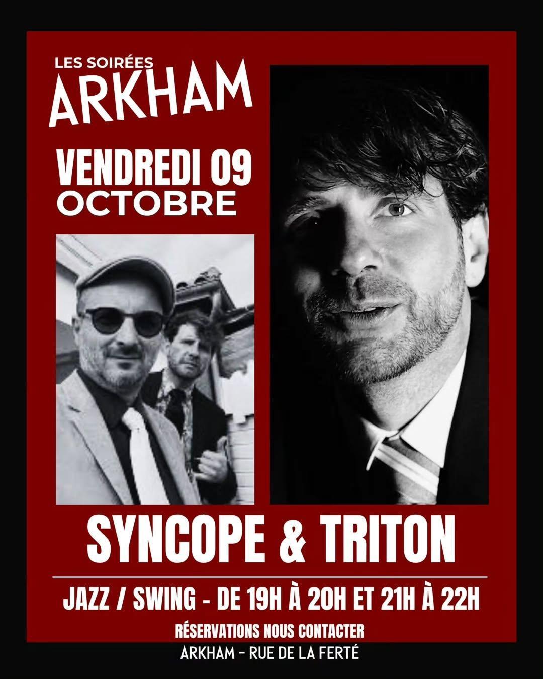 ⭐ Concert jazz Syncope & Triton à l'Arkham ⭐ Concert jazz Syncope & Triton à l'Arkham