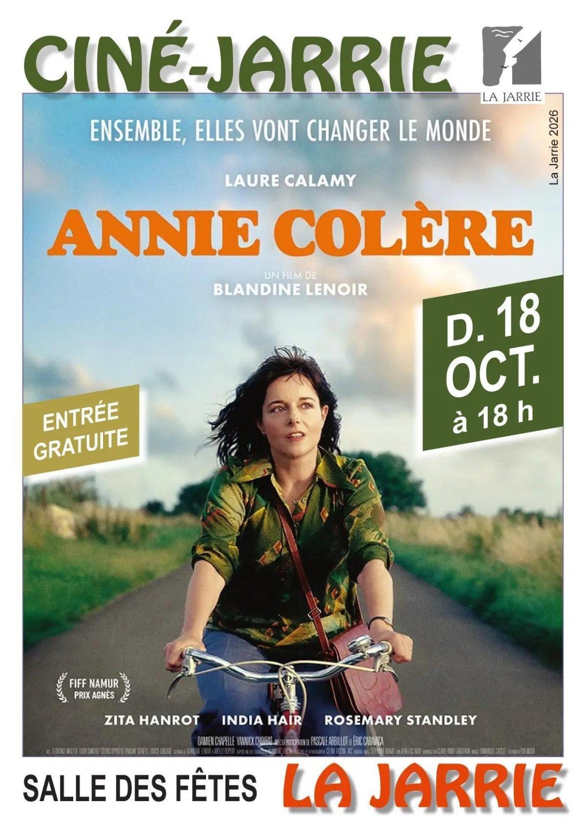 Ciné Jarrie, Annie Colère à la salle des fêtes de La Jarrie Ciné Jarrie, Annie Colère à la salle des fêtes de La Jarrie