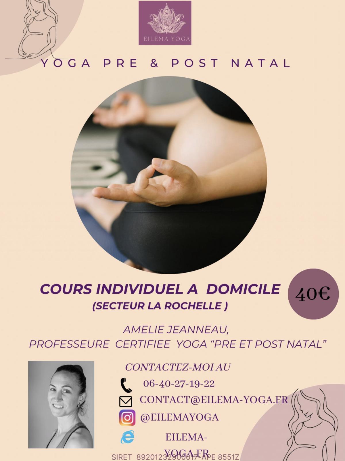 Yoga pré et post natal à domicile à La Rochelle avec Eilema Yoga