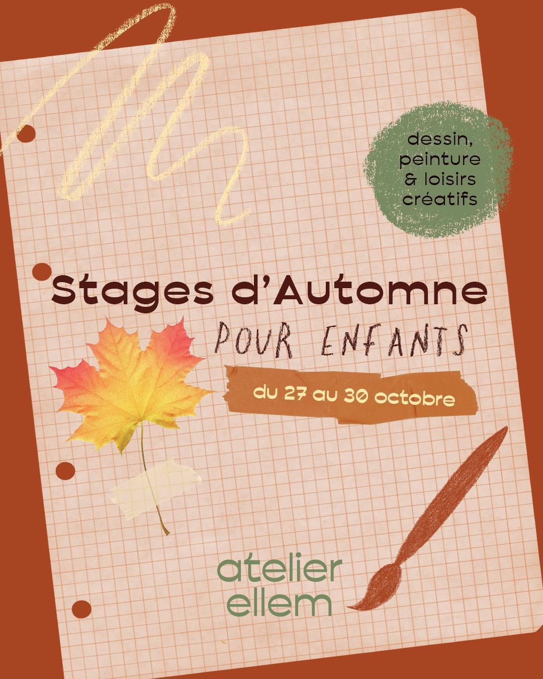 ⭐ Stages d'automne pour enfants à l'Atelier Ellem