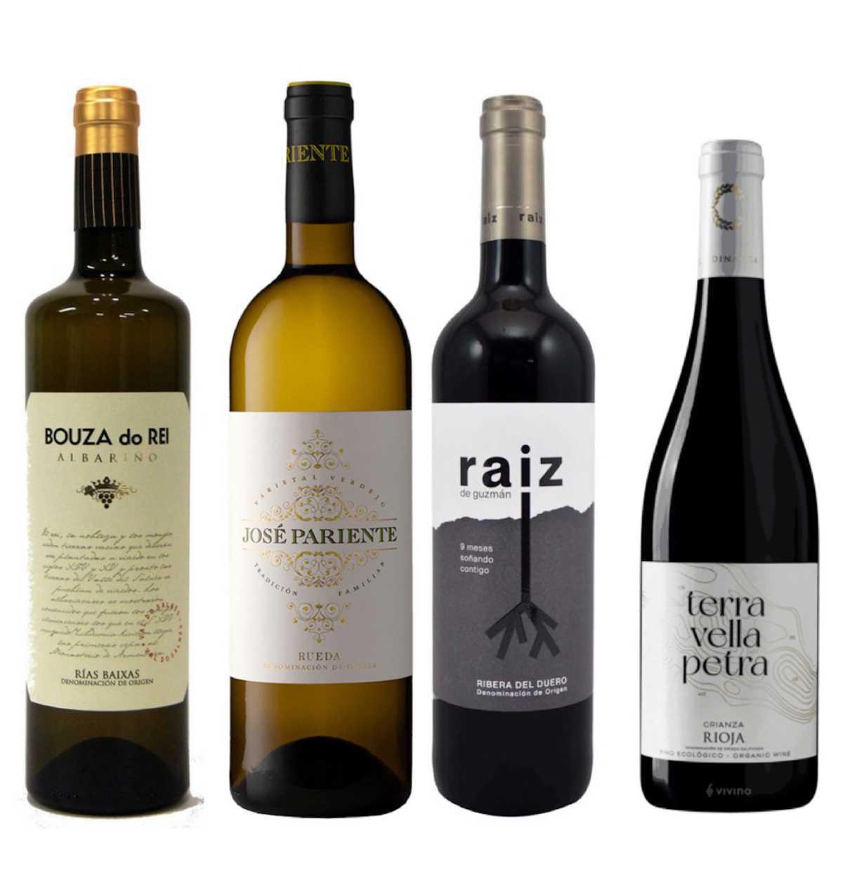 2 vinos blancos & 2 vinos tintos con maridaje