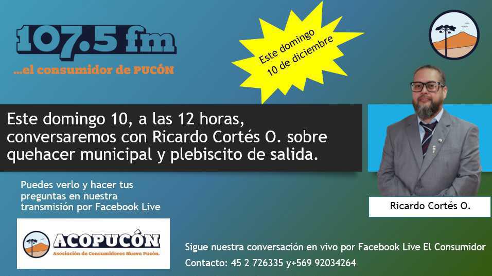 Conversación con concejal Ricardo Cortés en Radio El Consumidor
