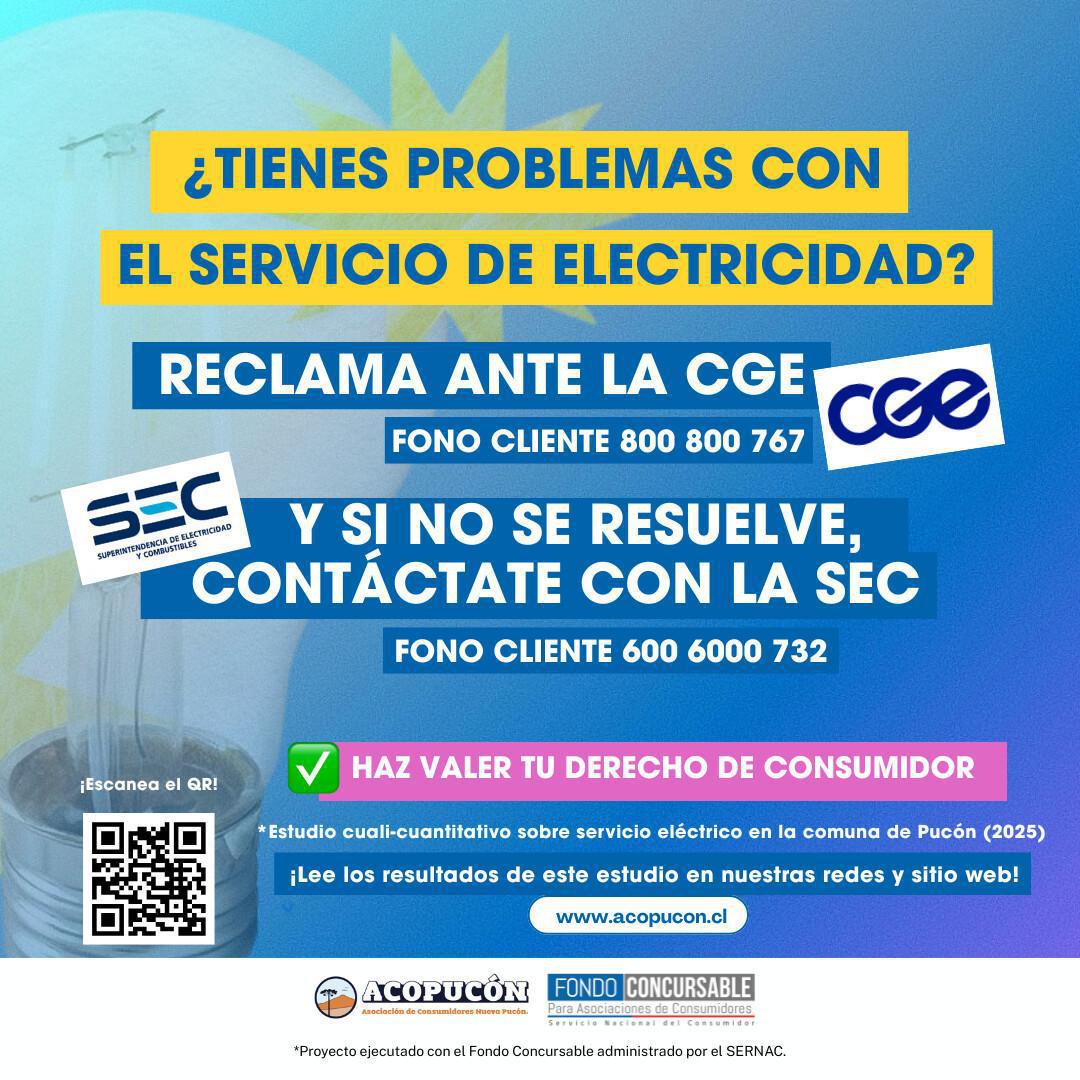 "¿Cómo que no hay luz?": Estudio revela alta frecuencia de cortes eléctricos y desconocimiento de derechos en Pucón "¿Cómo que no hay luz?": Estudio revela alta frecuencia de cortes eléctricos y desconocimiento de derechos en Pucón