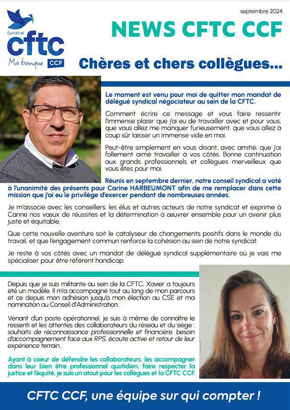 Une nouvelle DS à la CFTC CCF Une nouvelle DS à la CFTC CCF