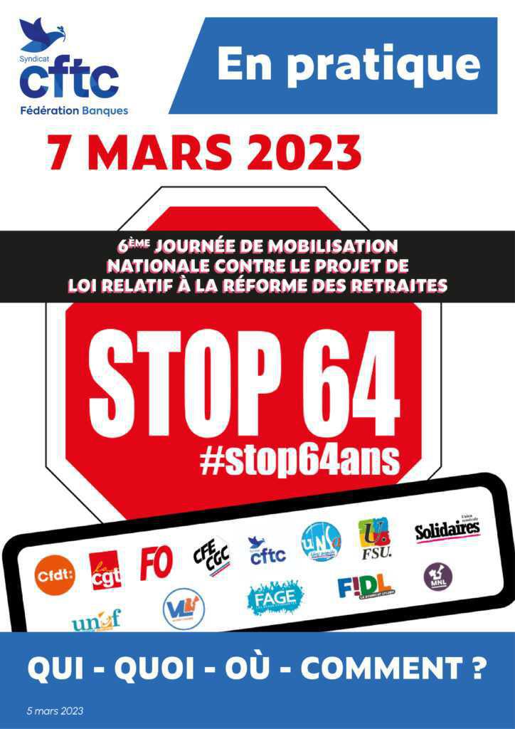 Guide pratique de la mobilisation du 7 mars – Fédération CFTC Banques Guide pratique de la mobilisation du 7 mars – Fédération CFTC Banques