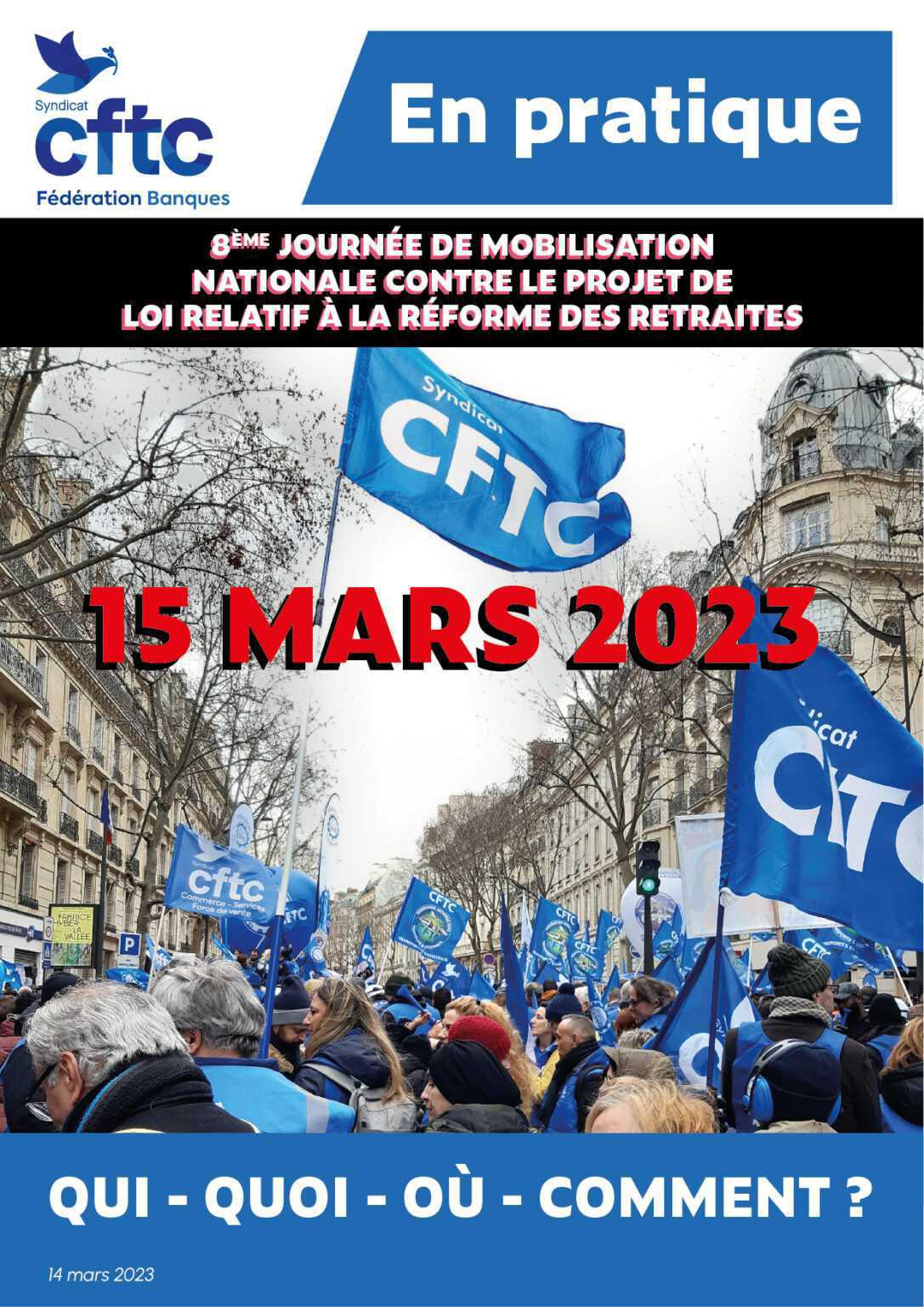 Guide pratique de la mobilisation du 15 mars – Fédération CFTC Banques Guide pratique de la mobilisation du 15 mars – Fédération CFTC Banques