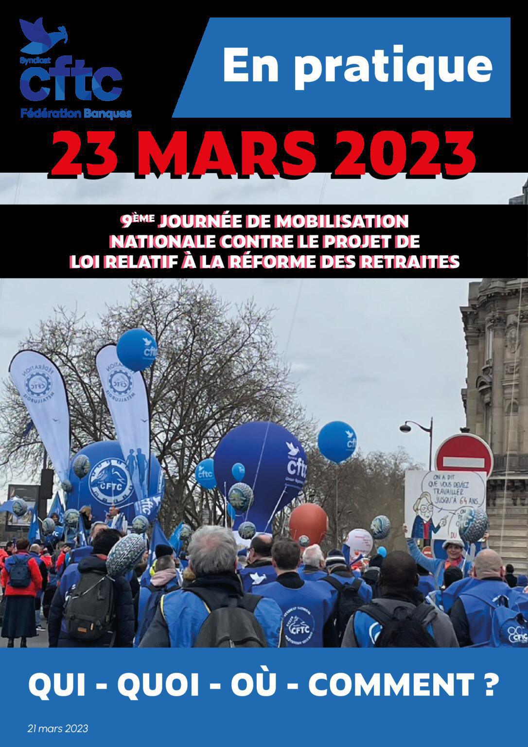 Guide pratique de la mobilisation du 23 mars – Fédération CFTC Banques