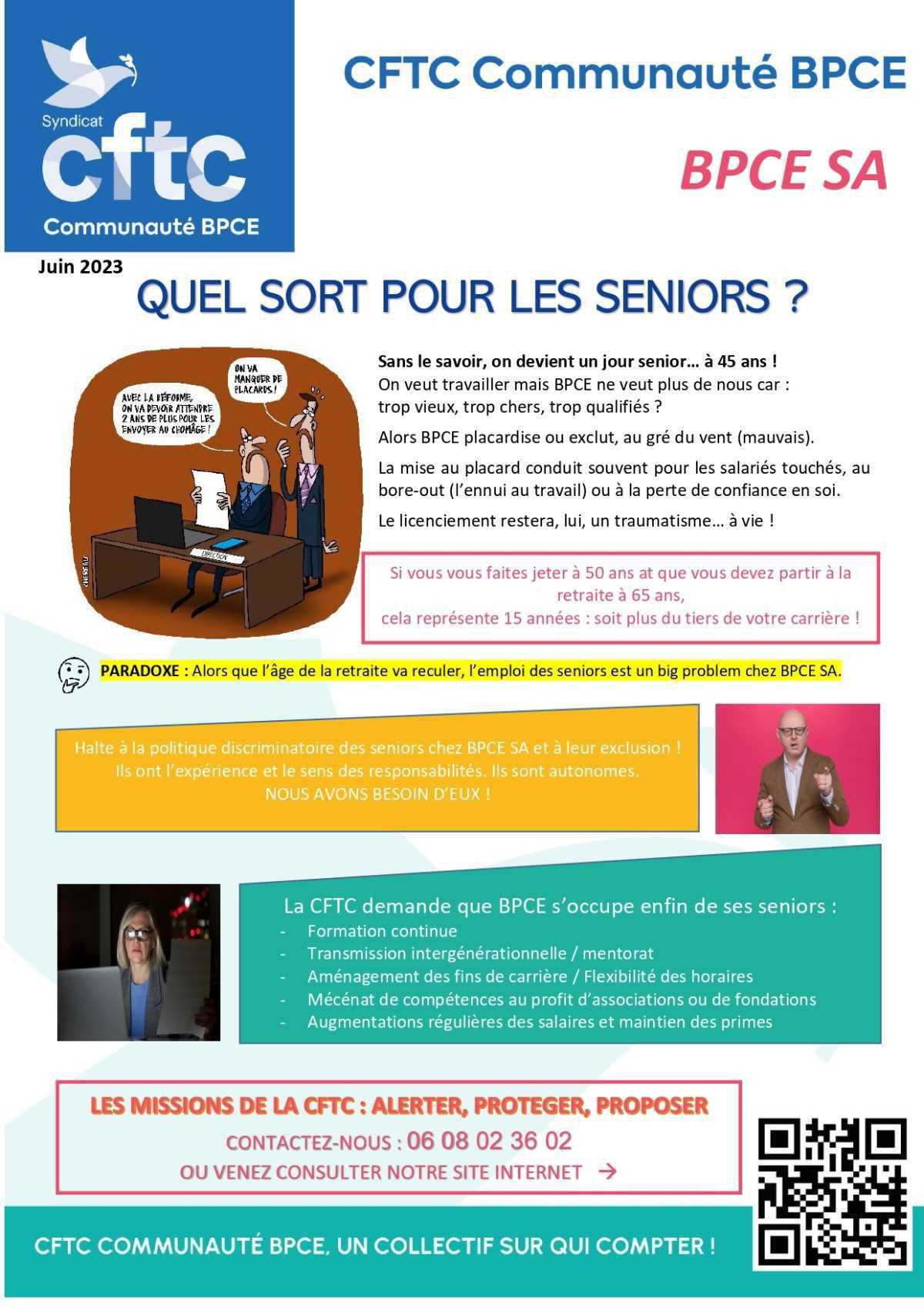 BPCE : quel sort pour les Séniors ?