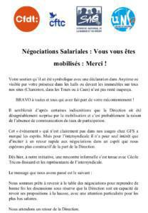 Négociations Salariales – Débrayages et grèves dans le secteur bancaire