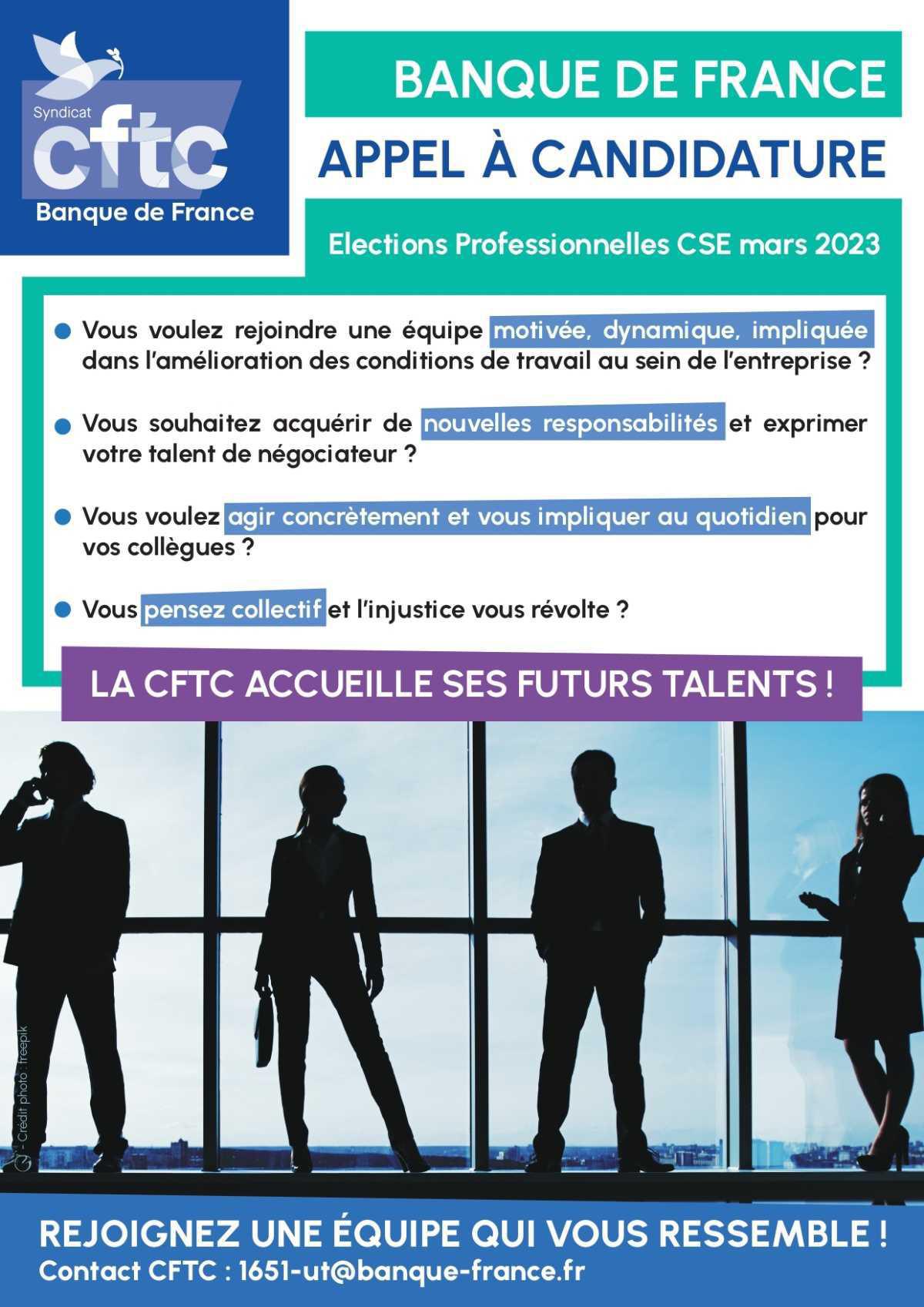 Appel à candidature / Banque de France