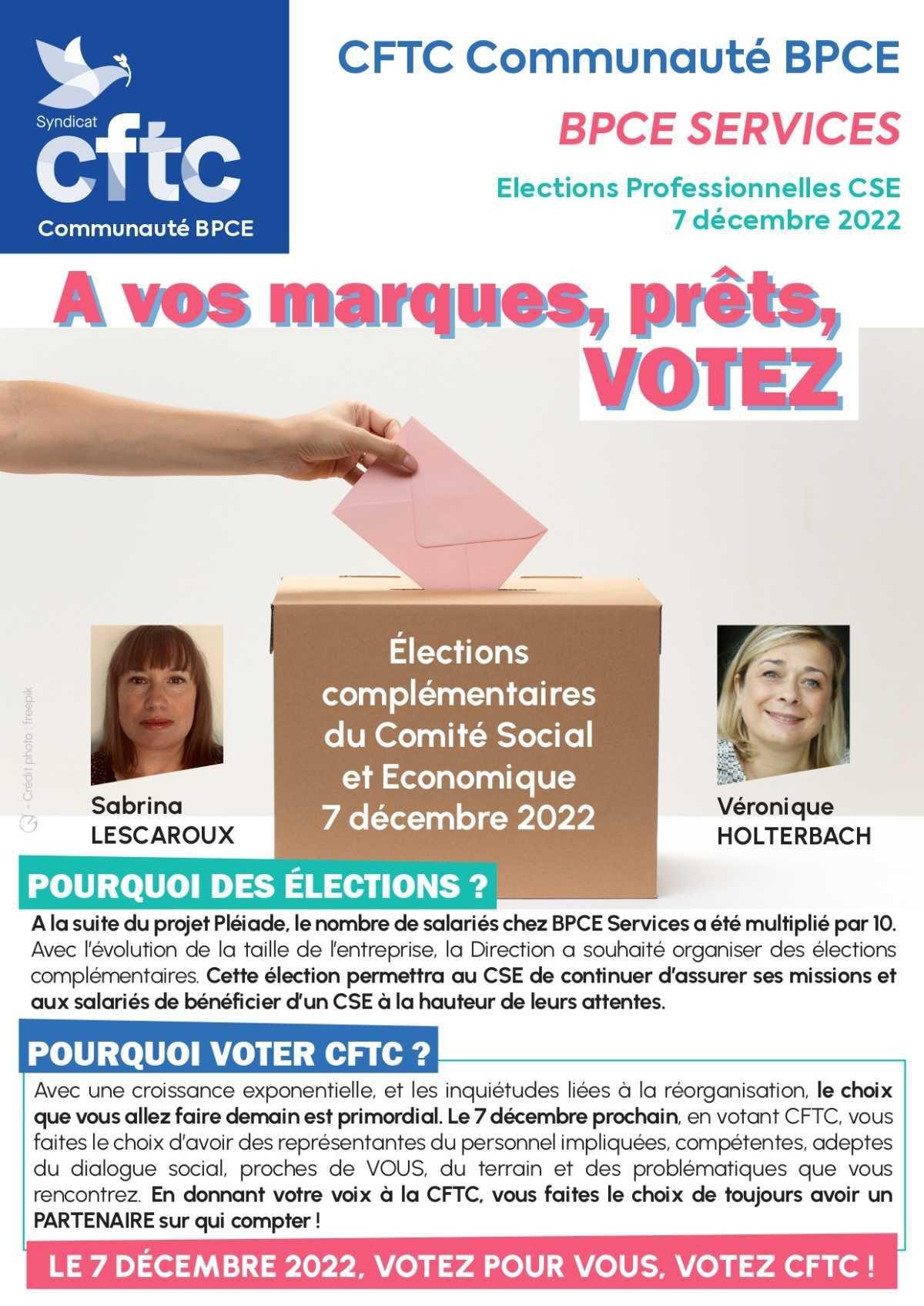 Profession de foi 1er tour BPCE Services