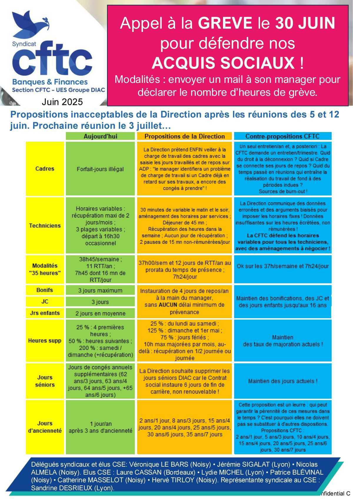 30 JUIN 2025 - Appel à la grève à la DIAC