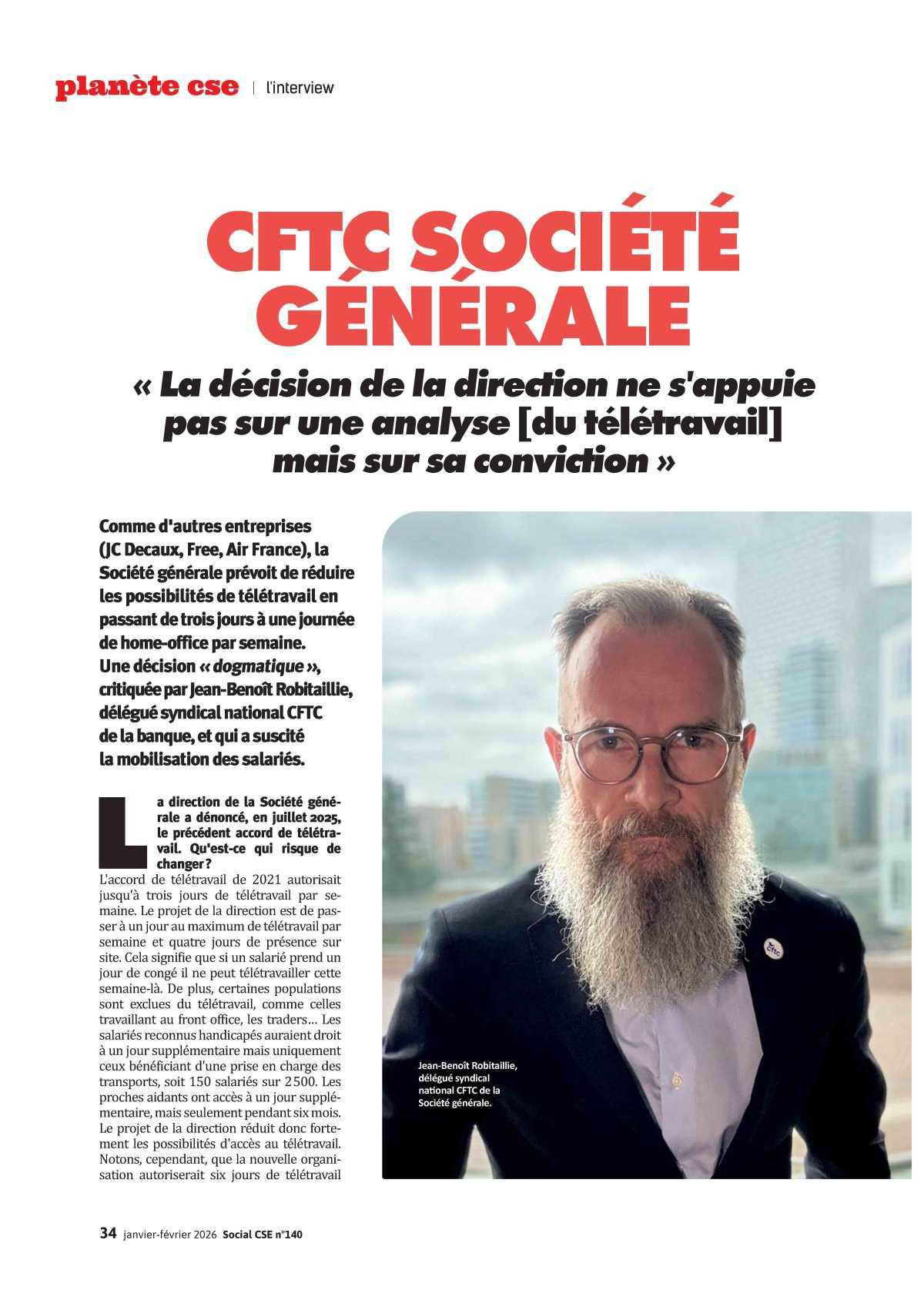 Télétravail à la SG - Retour vers le passé !