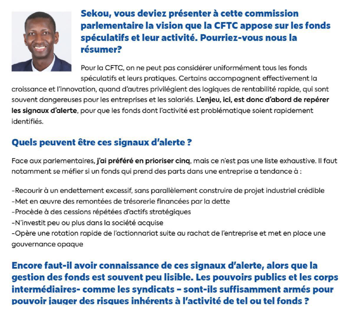 La CFTC Natixis auditionnée par l'Assemblée Nationale sur les fonds spéculatifs La CFTC Natixis auditionnée par l'Assemblée Nationale sur les fonds spéculatifs