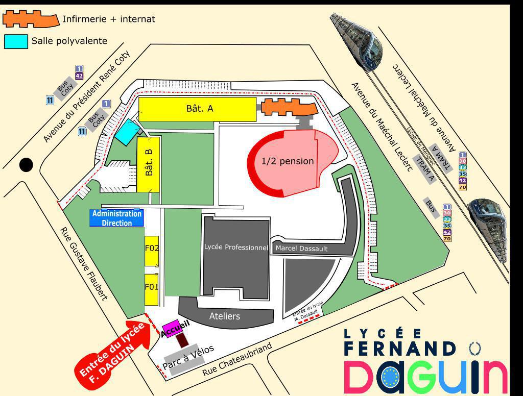 Plan du lycée Fernand Daguin Plan du lycée Fernand Daguin