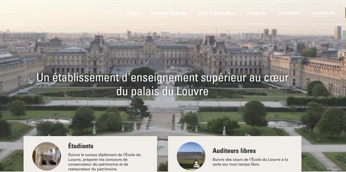 Une élève du lycée en stage à l'école du Louvre en février 2025 Une élève du lycée en stage à l'école du Louvre en février 2025