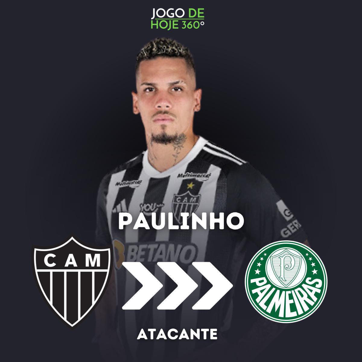 Paulinho; Atlético-MG > Palmeiras Paulinho; Atlético-MG > Palmeiras