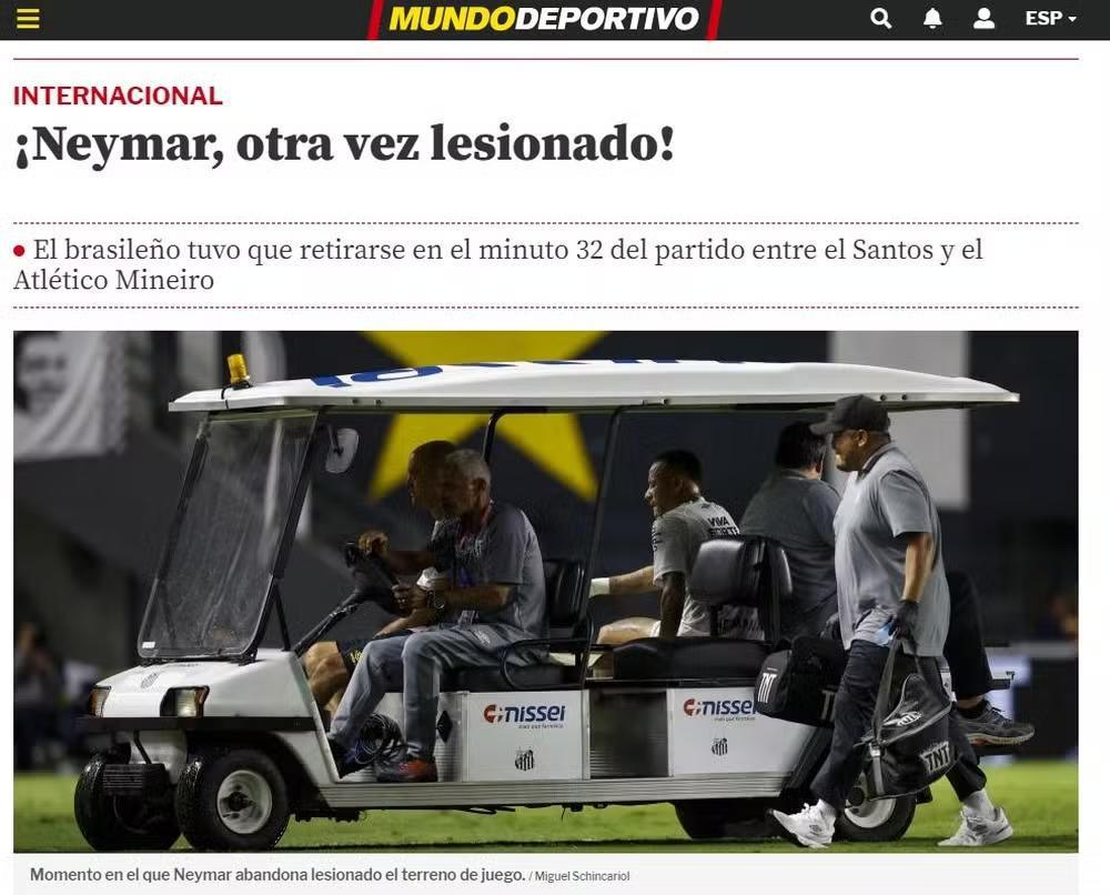 Lesão de Neymar ganha destaque global e preocupa o Santos: "Calvário infinito", diz imprensa