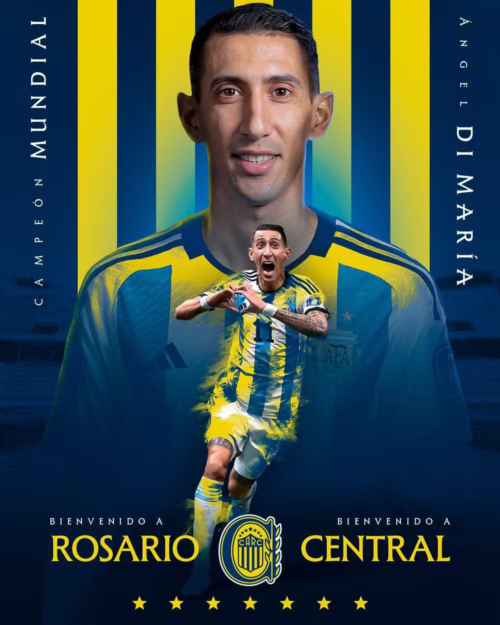 Ídolo em casa: Rosario Central oficializa retorno de Ángel Di María