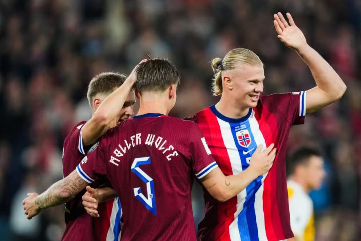 Haaland marca cinco, Noruega atropela a Moldávia com 11 gols e segue no topo das Eliminatórias