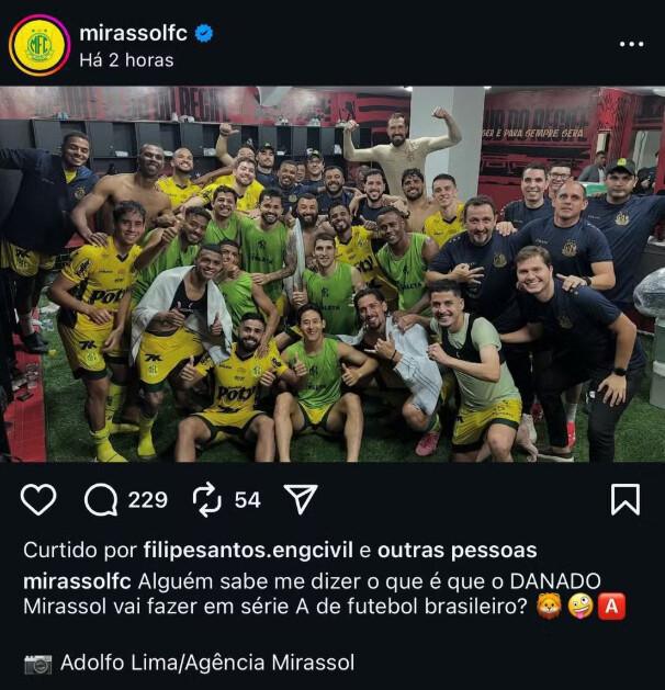 Mirassol responde provocação antiga de dirigente: “E agora, o que o danado faz na Série A?” Mirassol responde provocação antiga de dirigente: “E agora, o que o danado faz na Série A?”