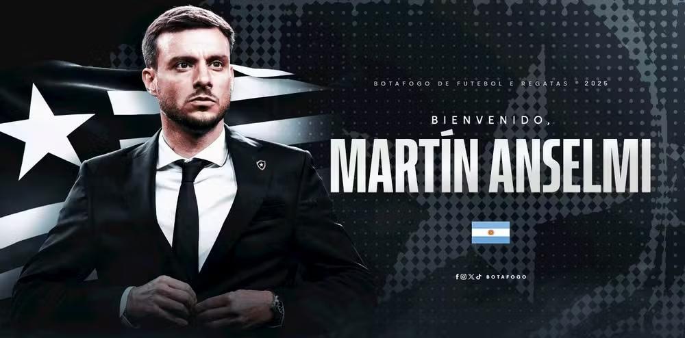 Botafogo confirma Martín Anselmi como novo técnico até 2027