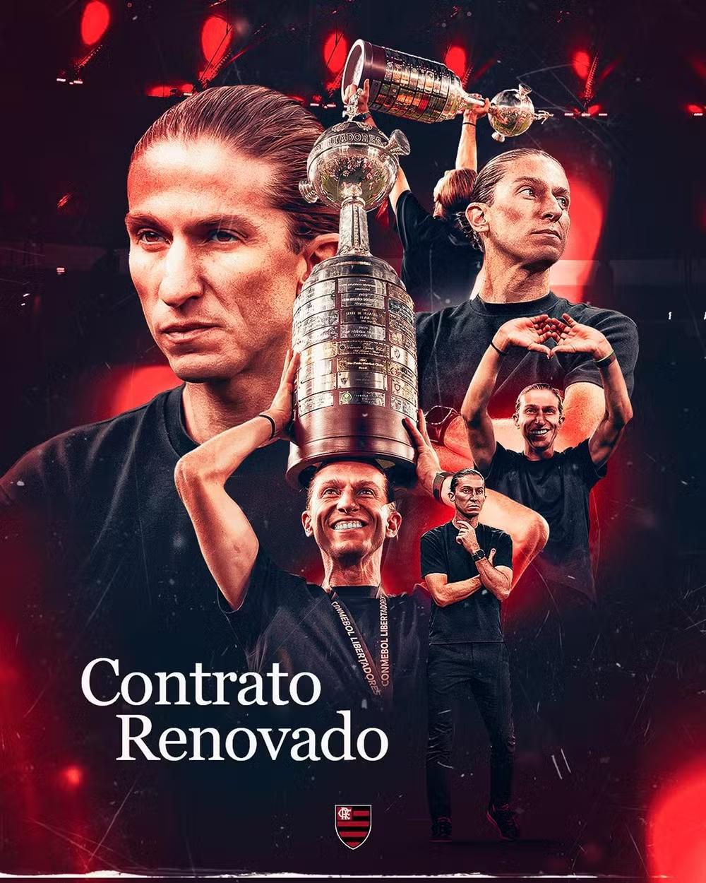 Flamengo confirma renovação com Filipe Luís e garante técnico até 2027 Flamengo confirma renovação com Filipe Luís e garante técnico até 2027