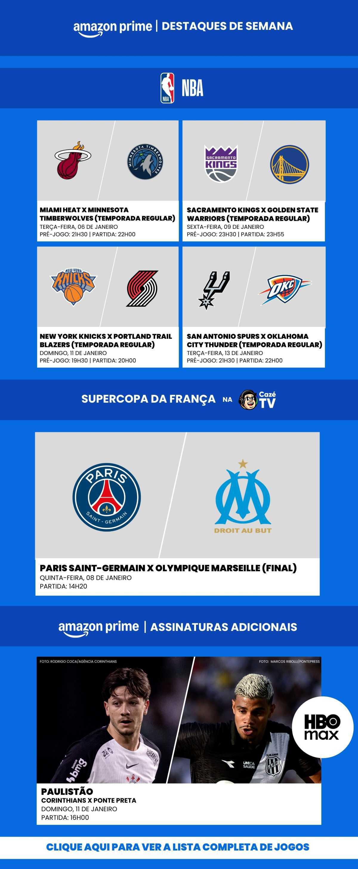 Prime Video Esportes | Destaques da Semana