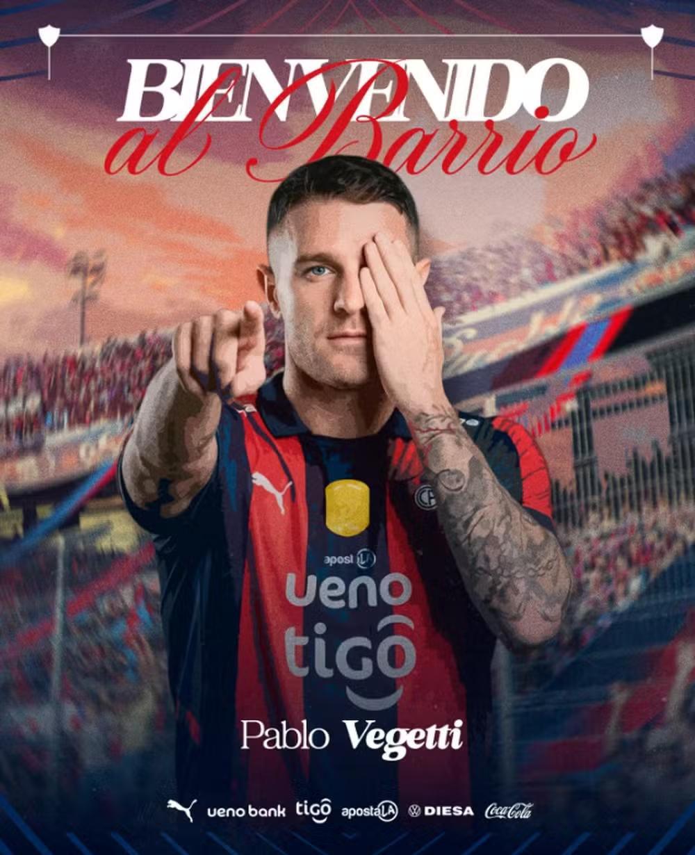Cerro Porteño oficializa chegada de Vegetti após saída do Vasco Cerro Porteño oficializa chegada de Vegetti após saída do Vasco