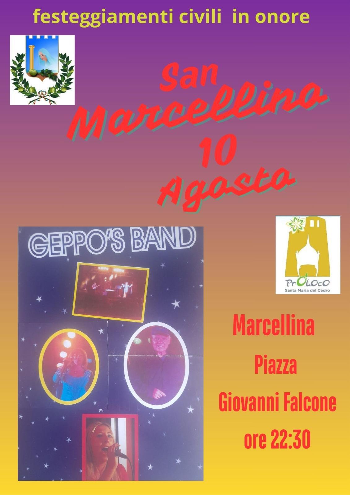 Musica dal vivo con la Geppo's Band - Festeggiamenti in onore San Marcellino (inizio ore 22.30)