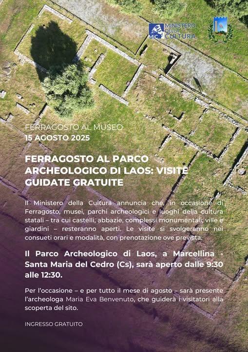 Ferragosto al Parco Archeologico di Laos - Visite guidate gratuite (dalle ore 9.30)
