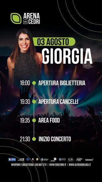 Giorgia - Summer (start h. 21.30)