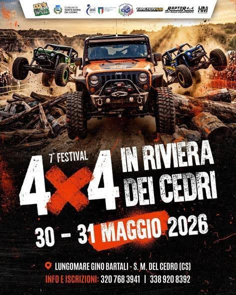 7ª edizione del Festival “4x4 in Riviera dei Cedri” (dalle ore 8.30)