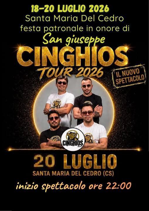 Concerto dei Cinghios Tour 2026 (inizio ore 22:00) Concerto dei Cinghios Tour 2026 (inizio ore 22:00)