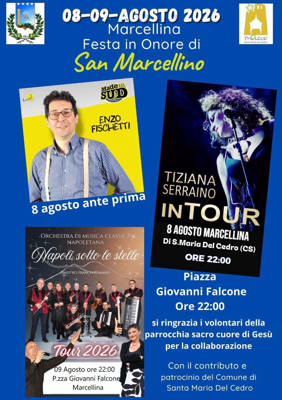 Festa di San Marcellino- Enzo Fischetti e Tiziana Serraino (Inizio ore 22.00)