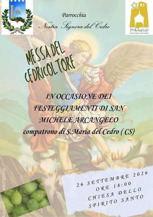 “Messa del Cedricoltore” (inizio ore 18:00)