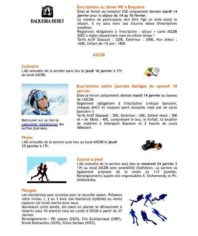 Bulletin n° 2 du 13 janvier 2025