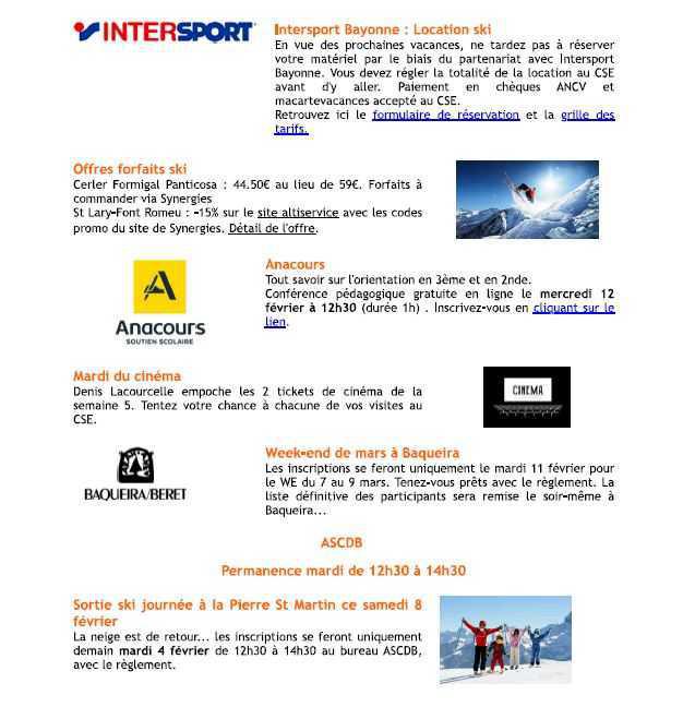 Bulletin n° 5 du 03 février 2025