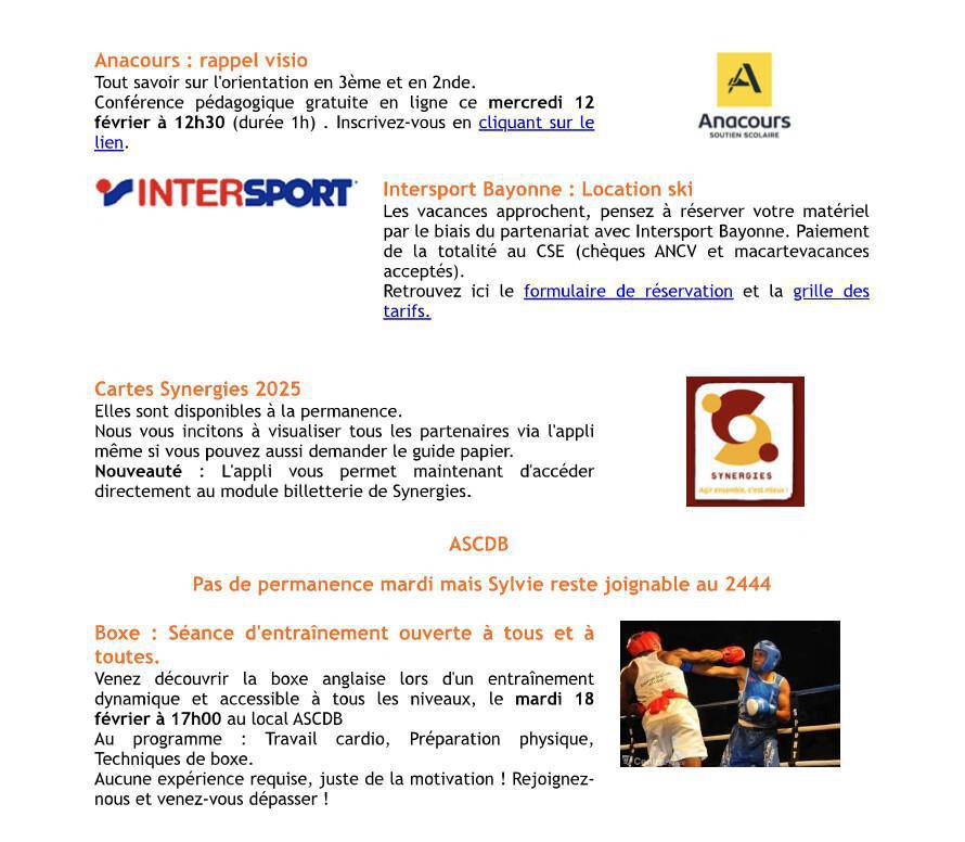 Bulletin n° 6 du 10 février 2025