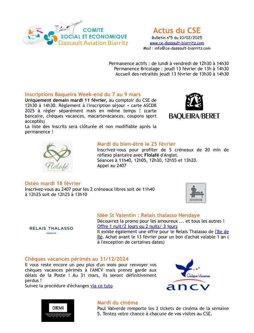 Bulletin n° 6 du 10 février 2025