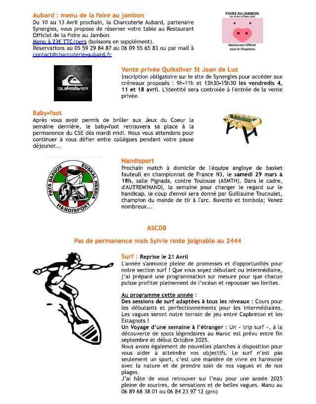 Bulletin n° 13 du 24 mars 2025