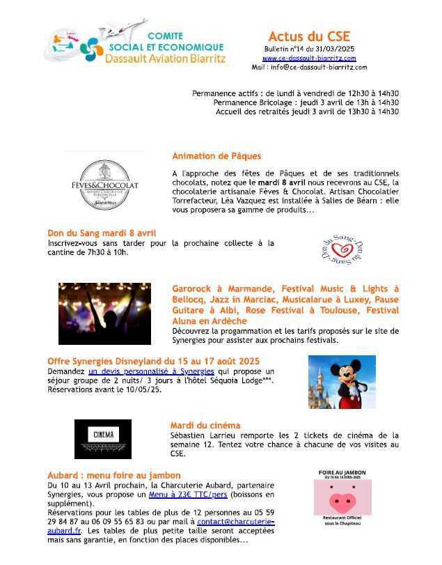 Bulletin n° 14 du 31 mars 2025