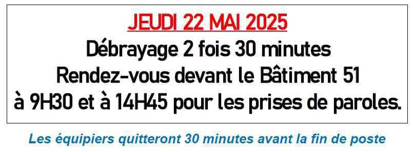 APPEL DE L’INTERSYNDICALE DU 22 MAI 2025