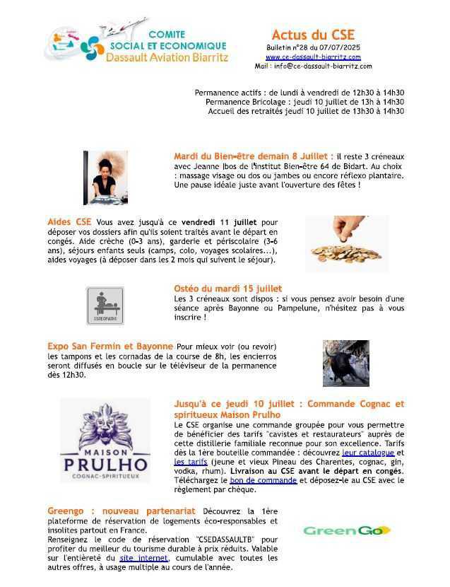 Bulletin n°28 du 7 juillet 2025