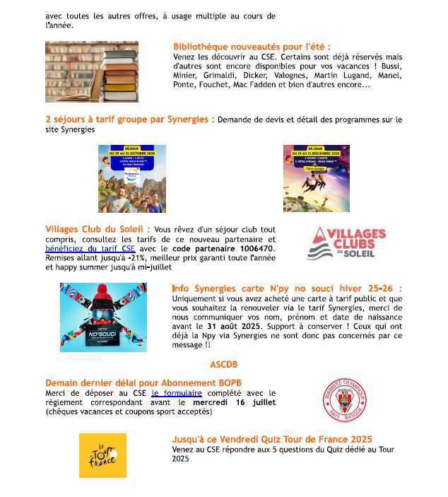 Bulletin n°29 du 15 juillet 2025