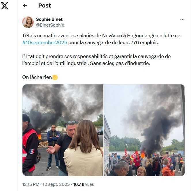 10 septembre : une première étape réussie. Encore plus forts le 18 pour gagner ! 10 septembre : une première étape réussie. Encore plus forts le 18 pour gagner !