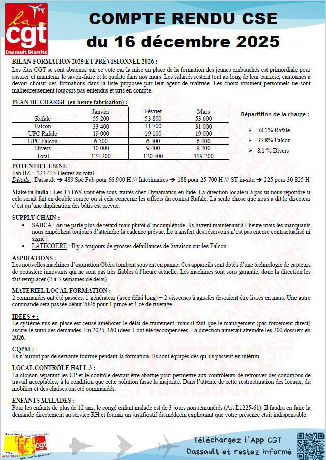 Compte rendu CSE du 16 décembre 2025